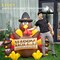 2pcs 6ft Thanksgiving Inflatable LED Lighted Turkey Family Blow up Lawn Yard Dec